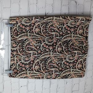 J. Crew paisley number 2 pencil skirt